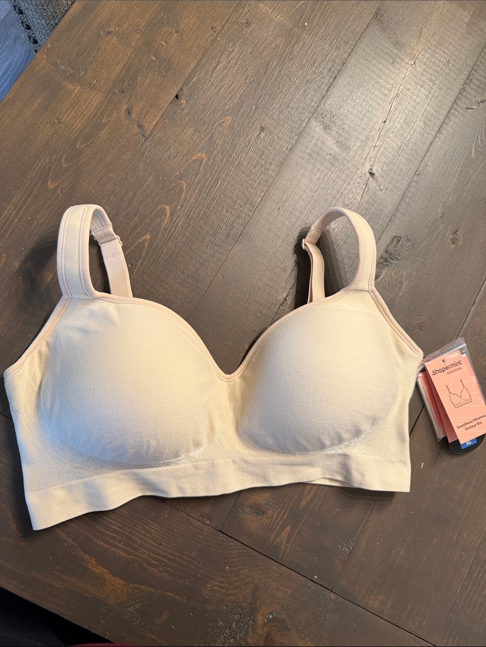 NWT Shapermint Essentials Sweetheart Wireless Contour Bra XL with Extender